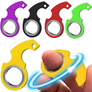 Creative Keychain Fidget Spinner Anxiety Stress Relief Toys Revolve Cool Keyring Relieving Boredom Birthday Gift