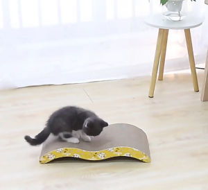 Cat Scratcher Pad ของเล่นแมว โซฟาแมว แบบจำลองคลื่น แผ่นกระดาษลูกฟูกสองด้าน Cat Scratcher Board