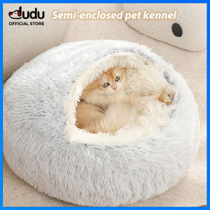 DUDU Pet Winter Warm Shell Semi-enclosed Cat Bed Pet Cat Bed Semi-enclosed Dog Bed Enclosed Cat Bed