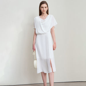 AMII | Minimal Elegant Asymmetrical Design Summer Midi Dress