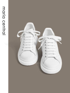 รองเท้าผ้าใบผู้หญิงไซส์ใหญ่ รองเท้าลำลองหนังแฟชั่นฤดูร้อน รองเท้าบอร์ดแบบลำลอง รองเท้าผ้าใบสีขาว สไตล์ลำลอง ทรงหัวมน ระบายอากาศได้ดี รองเท้าสำหรับใส่ในชีวิตประจำวัน