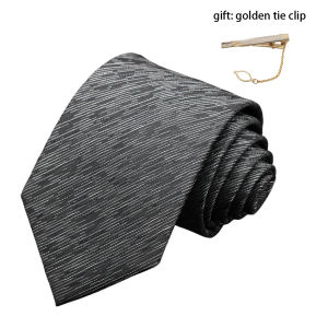 Luxury 8CM Mens Necktie Black Color Stripes Paisley Floral Plaid Solid Ties For Man Neck Tie For Business Wedding Party