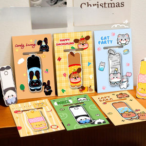 Cute Pet Magnetic Bookmark Student Cartoon Good-looking Reading Book Page Clip Cute Animal Bookmark Stationery Gift School