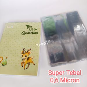 SAMPUL PLASTIK TEBAL MIKA Kwarto 20 & 10 Lembar / Sampul Plastik Mika Untuk Buku Sidu