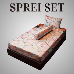 Barkaila - Sprei Set Motif Ukuran 90x200cm Elegan Minimalis