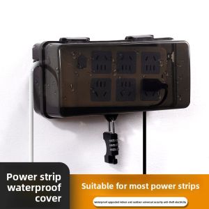 Outdoor Waterproof Power Strip Rainproof Electrical Socket Box No Drilling Required Ideal for Bathroom And Outdoor Use