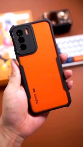 Promo Paket 2 in 1 Case Armor Fusion Shockproof Transparent Vivo Y100 / Vivo Y200e 2024 / Vivo Y75 5G 2022 + Anti Gores Layar Tepi Hitam