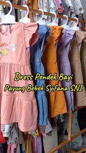 Dress Bayi Pendek Payung Bebek Syifana 6-18 Bulan ZDS04