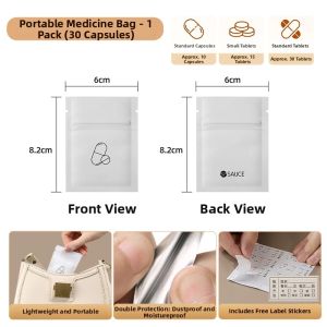 SP SAUCE | Portable Sealed Pill Storage Bag