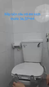 Nắp bồn cầu rơi êm cao cấp dùng thay thế cho bồn cầu rời khối dáng tròn như Linaxvigracera caersar BH 1 năm