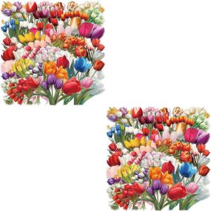 สติ๊กเกอร์ Tulip โปร่งใส 100 ชิ้น ติดกระดาษโน้ต ติดโทรศัพท์มือถือ ติดตู้เย็น ติดแก้วน้ำ ติดตกแต่ง ติดกระดาษโน้ต ติดกระดาษโน้ต