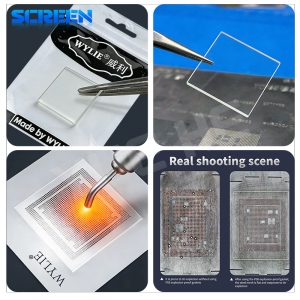 Lanrui/WYLIE Ultra-White Glass Tin Gasket - for Mobile Phone PCB Tin Planting Prevents Steel Mesh Bulging & Solder Burst