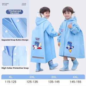 WANBAOLV | Waterproof and Cute Long Children Raincoat with Schoolbag Position