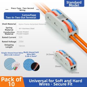 kuicc | Quick Wiring Soft & Hard Wire Connector 10pcs