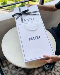 Full Set Bộ Phụ Kiện Quà Tặng Hộp Giấy Nắp Rời Carton Túi Giấy Quai Xách Thiệp Nơ Giấy Thơm Sang Trọng Rẻ Đẹp NATO