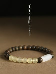 Green Sandalwood Small Leaf Purple Sandalwood Bracelet Turquoise Wooden Beads Bracelet for Women Fashion Jewelry Accessories
