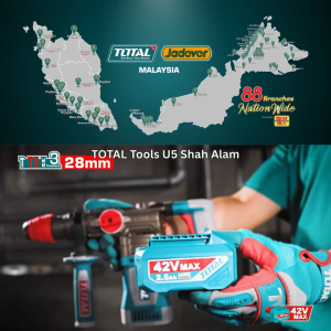 TOTAL Tools P42m 42V series Brushless motor Li-Ion Cordless Rotary Hammer 4.5J ∅28mm Concrete - TRHLI422882
