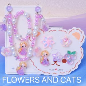 Princess Style Hairband for Girls with Teeth Design Blue Purple Color Cinnamon Dog Pattern Summer Hair Accessories