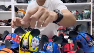 Mũ Bảo Hiểm Cho Bé Tập Đi Tập Bò Có Kính Che Bụi / Cho Bé Từ 6 Tháng Đến 24 Tháng Tuổi/Tặng Kèm Lưỡi Trai