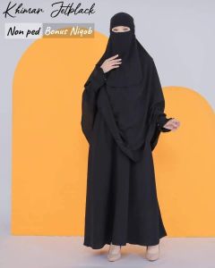 GAMIS ABAYA HITAM JETBLACK TERBARU SIZE STANDAR JUMBO S-XXL// BAJU GAMIS WANITA MUSLIM TERBARU 2025 GAMIS ABAYA HITAM JETBLACK PREMIUM QUALITY