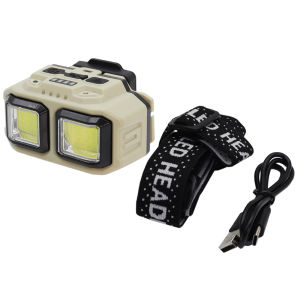 Fwoyonze Tactical FAST MICH NVG Helmet Light Red Signal Light Sensor Headlamp USB Charging Headlight For Outdoor Camping Fishing