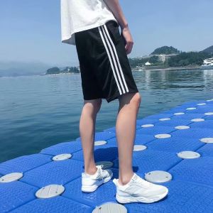 Three Bars Shorts Mens Summer Thin 2024 New Arrival K-style Easiest for Match Fashion Couple Casual Sports Capris Shorts