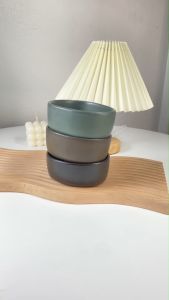 ถ้วยมินิมอล ถ้วยโยเกิร์ต ถ้วย 4.5นิ้ว ราคาพิเศษ สามเหลี่ยม 3สี น้ำตาล เขียว ดำ