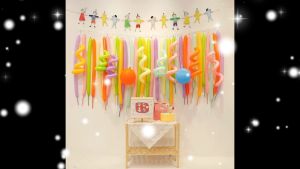 ลูกโป่งยาวสไตล์อินสตาแกรม เกลียวเกลียว สีสันสดใส มายากล งานวันเกิด1ปีเด็ก ชุดตกแต่งฉาก อุปกรณ์จัดปาร์ตี้