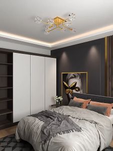 Wholesale And Retail Nordic Minimalist Post-modern Light Luxury Bedroom Living Room Restaurant Study Crystal Ceiling LAMP