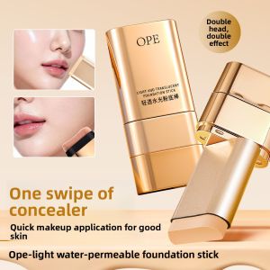 OPE 2-in-1 Foundation Stick - Dual Head Concealer & Brush Lightweight Long-Lasting Quick Dewy Flawless Coverage