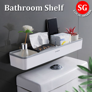 🇸🇬【SG stock】Toilet Shelf rack Bathroom Shelf Punch Free Bathroom Accessories Rack Restroom Accessories Organizer Toilet Shelf Wall Mounted No-Drilling Toilet Organizer Shelf Rack Bathroom Storage Shelf Wall Mounted Shower Shelf Basket Storage Shelf Rack