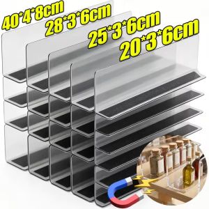 Acrylic L-shaped Shelving Dividers Bottom Magnetic Design For Store Goods Separators Supermarket Commodity Divider Holder