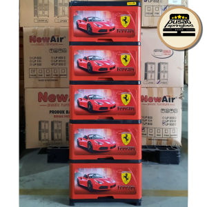 Lemari Plastik Jumbo Pakaian / Multifungsi / Serbaguna New Air Stockcase 5 Laci