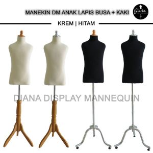 MANEKIN DM ANAK LAPIS BUSA 1 SET DENGAN KAKI KAYU / KAKI BESI