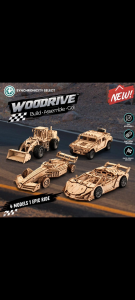 Toy Car for Boys - 3D Wooden Puzzle Car Kit DIY Wind-Up F1 Racing Car -Engineer Gift - Toy Car 3D Wooden Puzzle Car DIY Kit Gift Boys Kids Wind Up- F1 Racing Car - Supercar Off Road Vehicle Assembly Toy Wood Puzzle STEM Toy Synchronicity Select WoodDrive