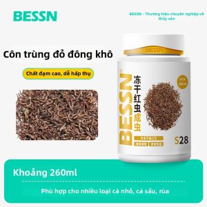 BESSN | Thức Ăn Cá Đỏ Sấy Khô cho Cá Guppy Cá Nhỏ và Thú Nuôi Nước