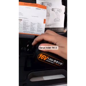 Mesin Bor Doliz BD616: Cordless Drill Kayu Besi Driver 16 Volt 10mm Variabel Speed