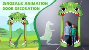 Dinosaur Party Porch Banner Dino Themed Party Door Decoration Dinosaur Door Banner Hanging Supplies Dinosaur Backdrop for Dinosaur Birthday Jungle Safari Party Photo Booth Props Door Supplies