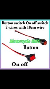 Motorcycle button switch On off switch 2 wires with 10cm wire universal