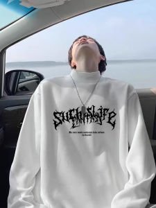 Áo Thun Dài Tay Dày Ấm Áp Mùa Đông Cho Nam Áo Thun Cotton Thường Ngày in Chữ Thời Trang Mùa Thu Đông Dài Tay Rộng Rãi