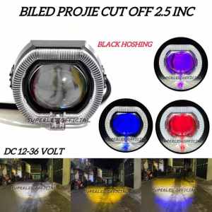 Lampu Projie Biled Ala Ala Mini Cut Off Plus Devil 2.5Inch 20 Watt Black Hoshing 5 Kabel Waterproof