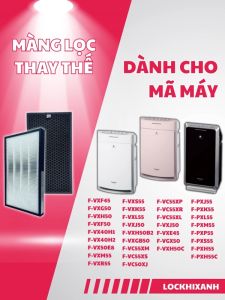 Màng lọc không khí PANASONIC cho máy f-vxf45 f-vxe45 f-vxg50 f-vxh50. Bộ lọc giá rẻ dễ dàng thay thế lọc sạch bụi mịn