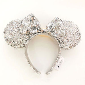 Disney | Disney Mickey Mouse Ear Headband Amusement Park Hair Hoop Fish scale sequin mesh Party Headwear Girl Toy Birthday
