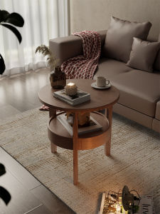 DONGMU | Round Storage Tea Table for Small Living Spaces