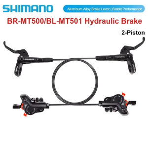 SHIMANO | SHIMANO MT500 2-Piston Hydraulic Disc Brake Set BL-MT501 Lever BR-MT500 Caliper Aluminum Alloy Mountain Bike Brake