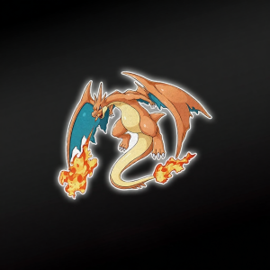 Reflective Pokemon Charizard Sticker