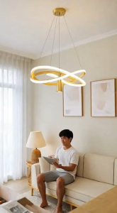 Modern chandelier warm ceiling light hanging lamps for living room dining room decoration led lights