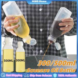 Oil Bottle Kitchen Condiment Squeeze Bottle Press type High Temperature Resistant Leak-Proof Sauce Dispenser Bottle