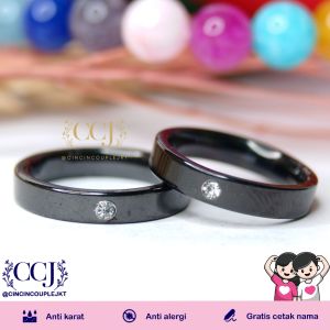 [GRATIS CETAK NAMA] Cincin Couple Titanium Anti Karat M42 | Cincin Pasangan | Cincin Hadiah | Cincin Lamaran | Cincin Tunangan | Aksesoris Pria Wanita