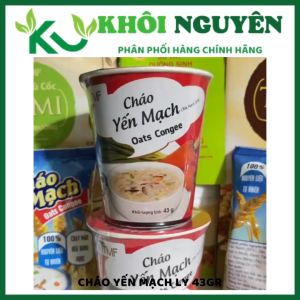 [Thùng 24 lý] Cháo yến mạch dưỡng sinh Tâm Minh Foods thùng 24 ly